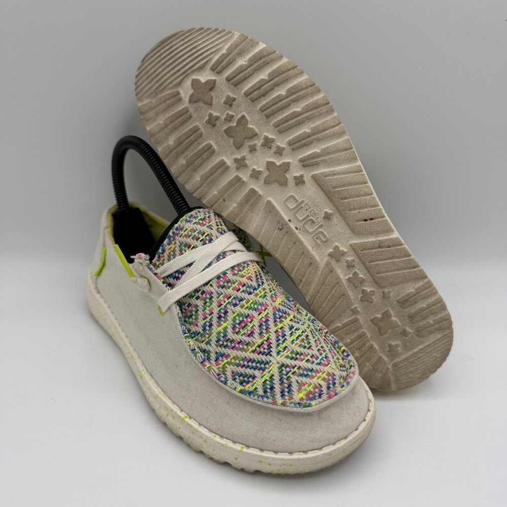 Women's Hey Dude Wendy Playa Fiesta Beach Party Multi-Colored Slip-On Shoes Sz 6